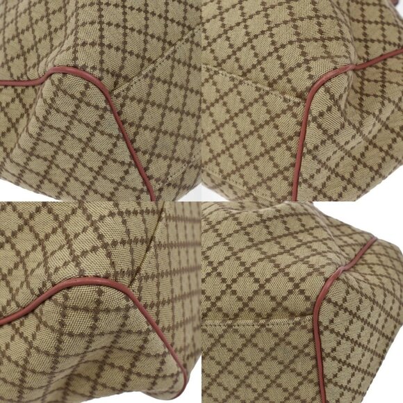 GUCCI Diamante Sukey Shoulder Bag Charm Canvas Leather Brown Pink 84KB255 - Picture 8 of 16